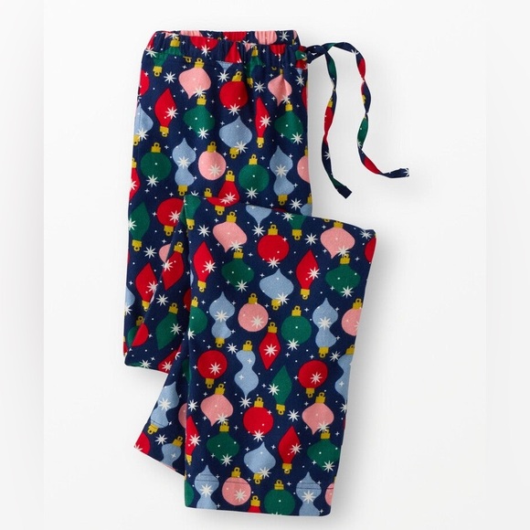 HANNA ANDERSSON EUC Men’s Colorful Christmas Tree Ornament Flannel Pajama Pants - Picture 1 of 2